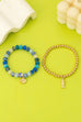 Nautical Blue Beaded Stretch Bracelet Set | 80B1705