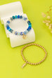 Nautical Blue Beaded Stretch Bracelet Set | 80B1705