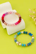 Multicolor Pastel Bead Bracelet Set | 80B1724