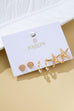 Nautical Shell Starfish Pearl Trio Earring Set | 80E62026