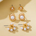 Shell Pearl Seashell Trio Earring Set | 80E62027
