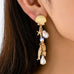 Pearl Shell Fish Cluster Charm Drop Earrings | 80E62042