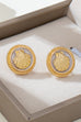 Shell Enamel Button Stud Earrings | 80E62035