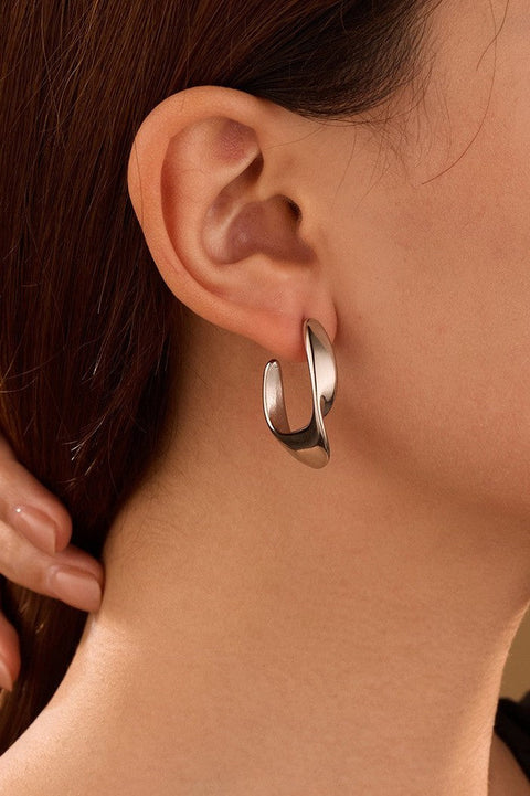 18K STAINLESS STEEL WATERPROOF TARNISH FREE HOOPS | 40E498