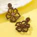 Wooden Floral Drop Earrings | 80E62153