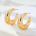 Tapered Gold-Tone Crescent Hoop Earrings | 80E62157