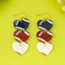 Gameday Glittery Football Heart Drop Earrings | 80E62160