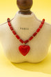 Crimson Heart Beaded Necklace | 80N92992
