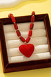 Crimson Heart Beaded Necklace | 80N92992