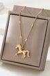 Gold-Tone Horse Pendant Necklace | 80N93007