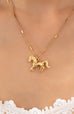 Gold-Tone Horse Pendant Necklace | 80N93007