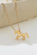 Gold-Tone Horse Pendant Necklace | 80N93007