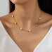Puffed Heart Station Necklace | 80N93015