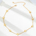 Puffed Heart Station Necklace | 80N93015