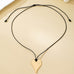 Hammered Heart Cord Landyard Necklace | 80N93016