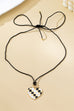 Checkered Heart Cord Landyard Necklace | 80N92999