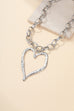Statement Hammered Open Heart Necklace | 40NK9698