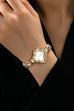 CLOVER CRYSTAL FACE LINK  BAND BRACELET WATCH | 80W006