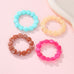Color-Block Heart Beaded Resin Stretch Bracelet | 40B5251