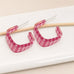 ACRYLIC CHECKER HOOP EARRINGS | 40E499