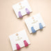 ACRYLIC CHECKER HOOP EARRINGS | 40E499