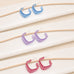 ACRYLIC CHECKER HOOP EARRINGS | 40E499