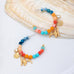 Nautical Multi-Charm Beaded Hoop Earrings | 80E62121