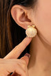 Scalloped Shell Pearl Stud Earrings | 80E62126