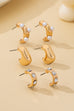 Rhinestone Pearl Curated Hoop Earring Set | 80E62140