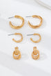 Curated Multi-Line Hoop Earring Set | 80E62143