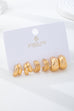 Sculptural Gold-Tone Hoop Earring Set | 80E62133
