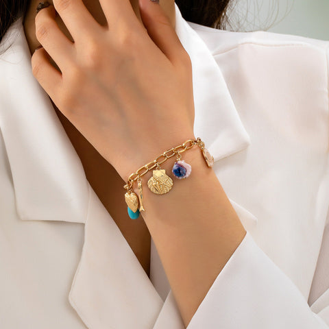 Nautical Gold-Tone Multi-Charm Bracelet | 80B1726