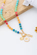 Rainbow Beaded Nautical Charm Necklace | 80N92952
