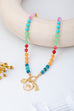 Rainbow Beaded Nautical Charm Necklace | 80N92952