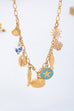 Charm Necklace-Coastal seashells fish cloisonne | 80N92963