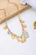 Charm Necklace-Coastal seashells fish cloisonne | 80N92963