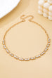 Jagged Pattern Baguette Crystal Necklace | 80N92964