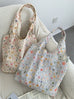 Large Organic Colorful Floral Shoulder Tote Bag | 40P606