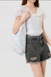 Large Organic Colorful Floral Shoulder Tote Bag | 40P606