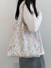 Large Organic Colorful Floral Shoulder Tote Bag | 40P606