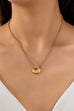 Sculptural Gold-Tone Pebble Necklace | 80N93057