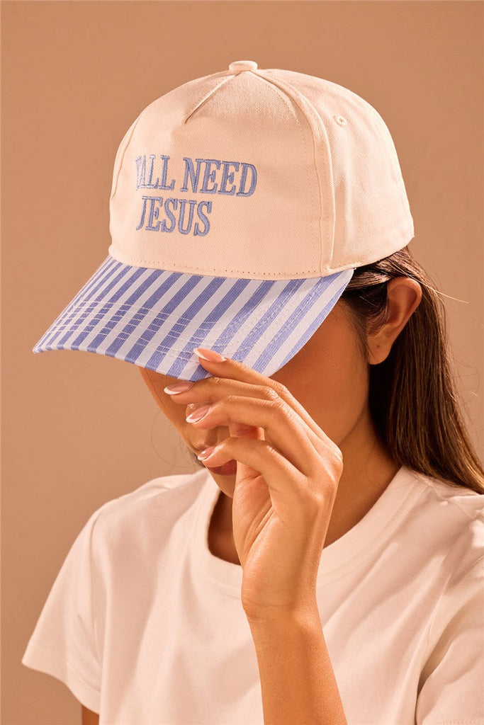 "Y'all Need Jesus" Stripe Baseball Cap | 40HW755