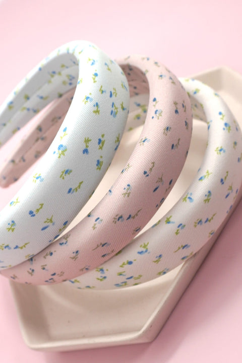 FLORAL PUFFED SPA HEADBAND HAIR BAND | 40HB197