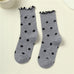 Ruffled Polka Dot Crew Socks | 40S02090