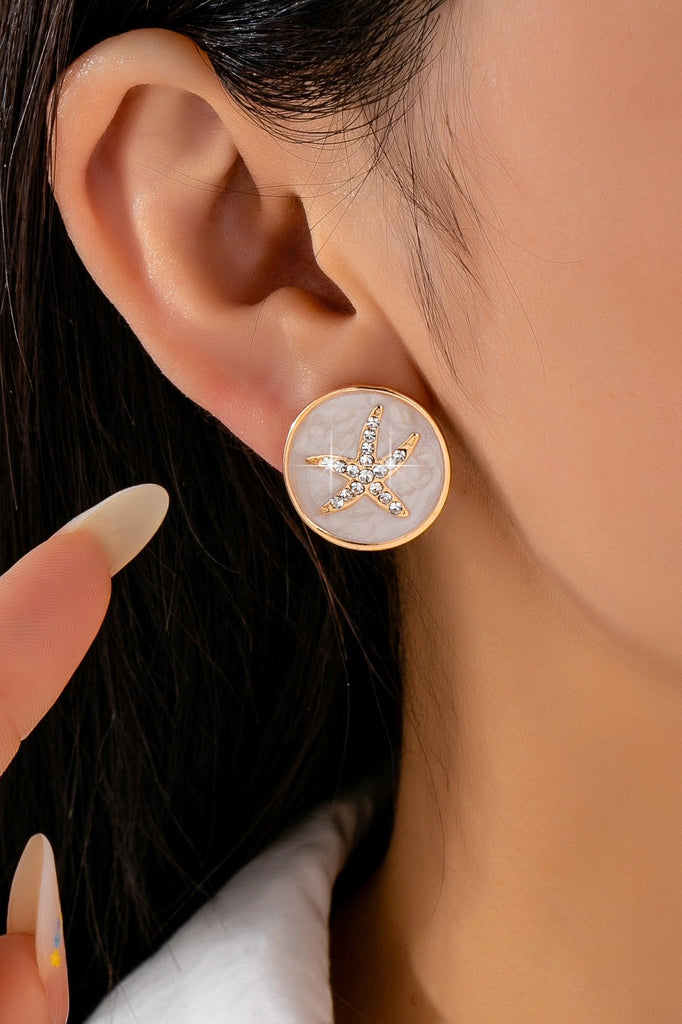 Starfish Medallion Stud Earrings | 80E62189