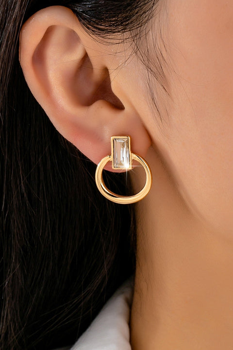 Crystal Cut Door Knocker Earrings | 80E62187