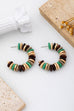 Earth-Tone Disc Beaded Hoops | 80E62212