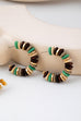 Earth-Tone Disc Beaded Hoops | 80E62212