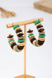 Earth-Tone Disc Beaded Hoops | 80E62212