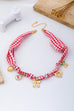 Red Gingham Scarf Charm Necklace | 80N93086